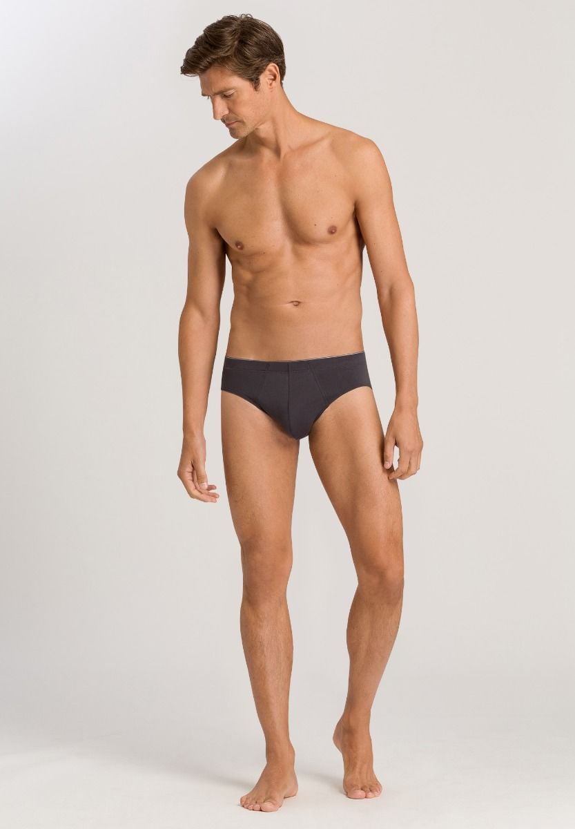 Hanro Basic Cotton Superior Cotton Superior Briefs (073085) Coal Grey