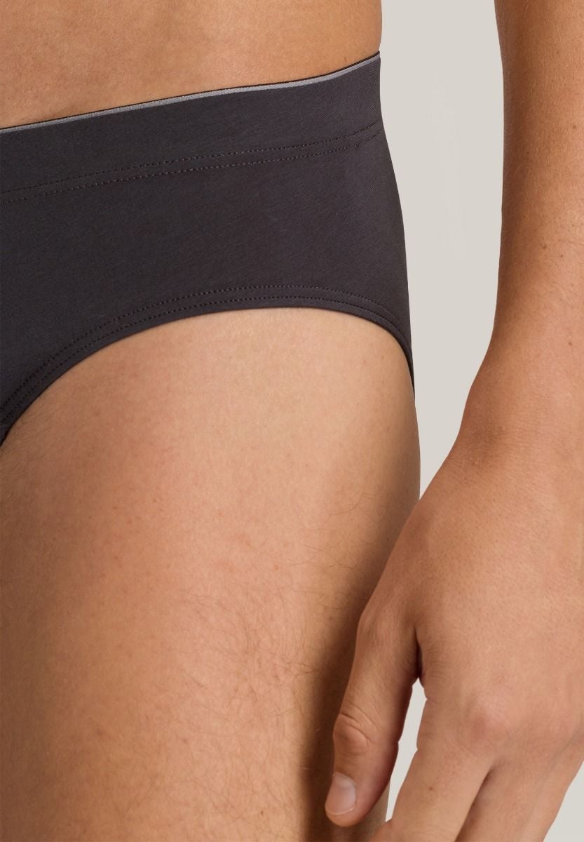 Hanro Basic Cotton Superior Cotton Superior Briefs (073085) Coal Grey