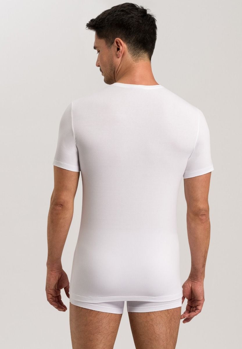 Hanro Basic Cotton Superior Cotton Superior Short Sleeve Shirt (073088) White