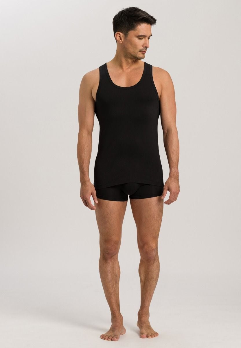 Hanro Basic Cotton Superior Cotton Superior Tank Top (073087) Black