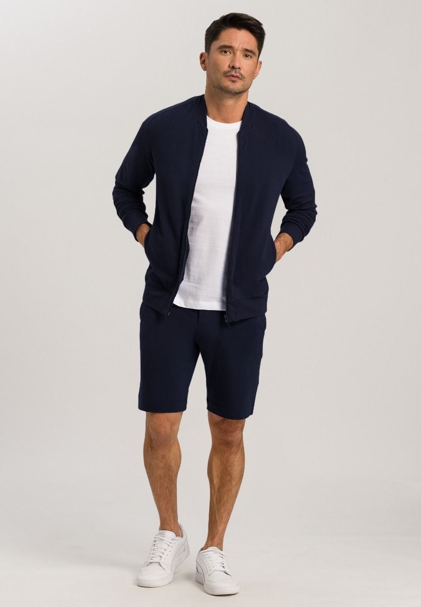 Hanro Basic Leisure Leisure Cardigan (075076) Black Iris