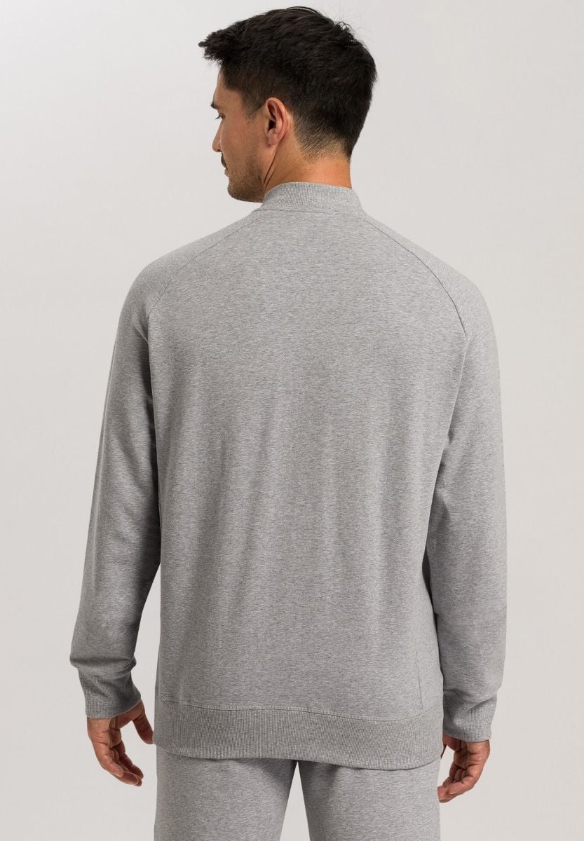 Hanro Basic Leisure Leisure Cardigan (075076) Grey Melange
