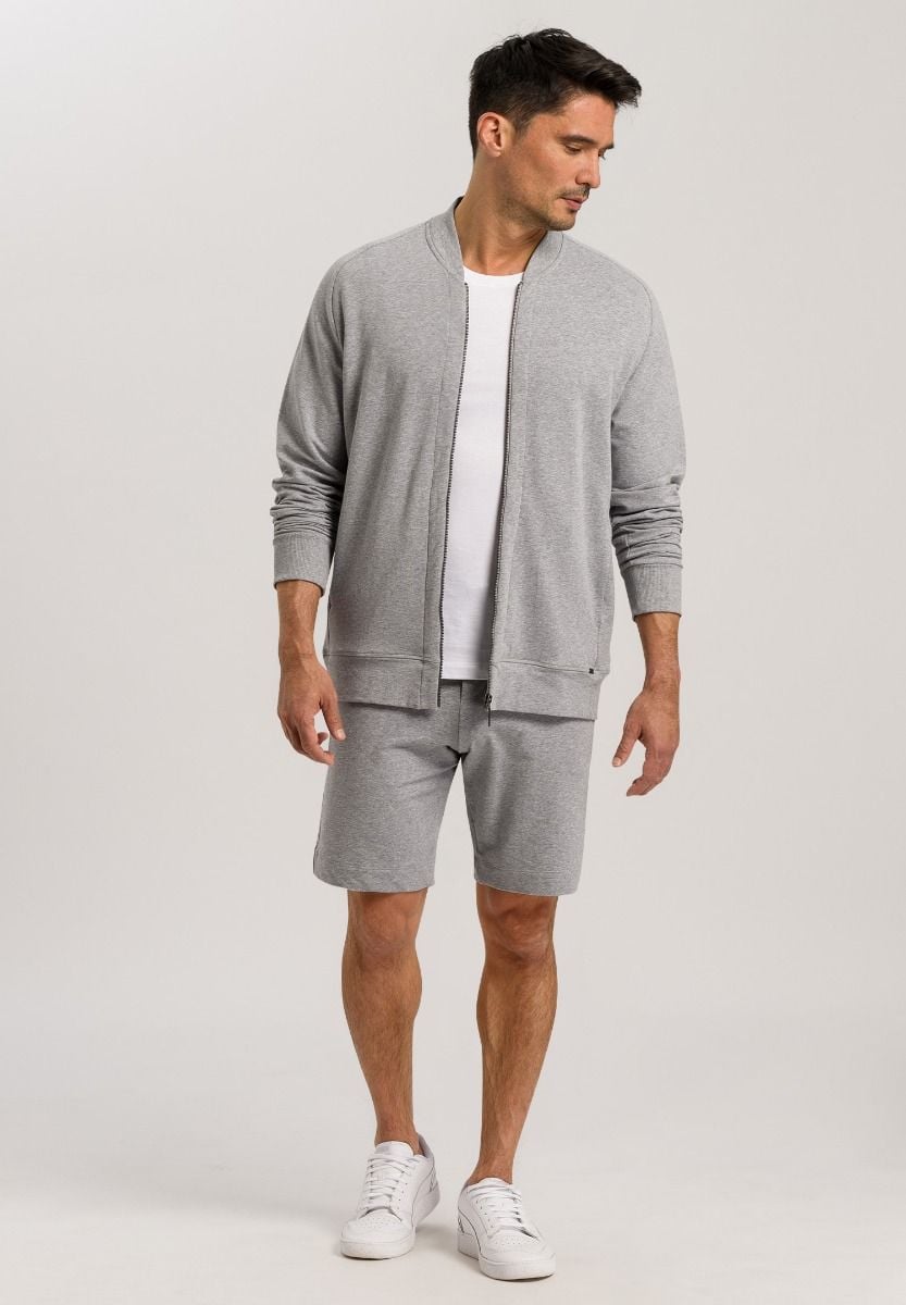 Hanro Basic Leisure Leisure Cardigan (075076) Grey Melange