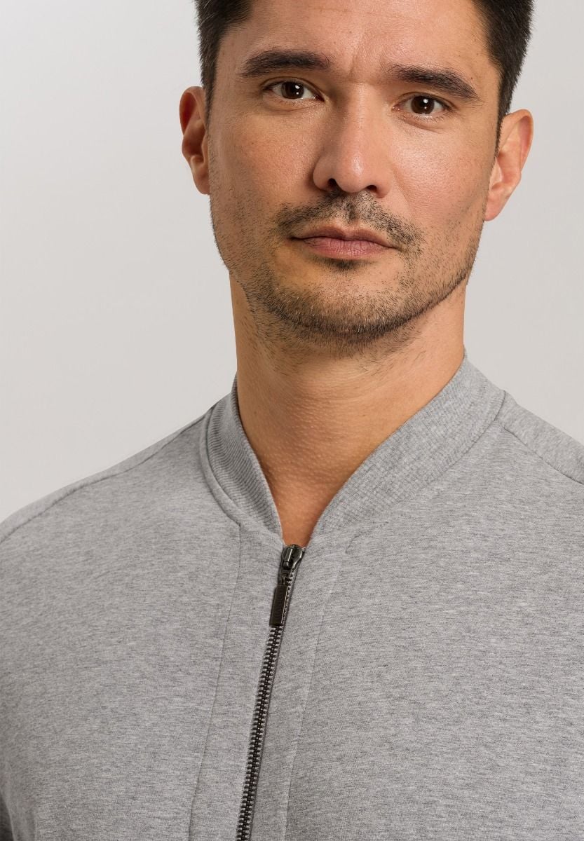 Hanro Basic Leisure Leisure Cardigan (075076) Grey Melange