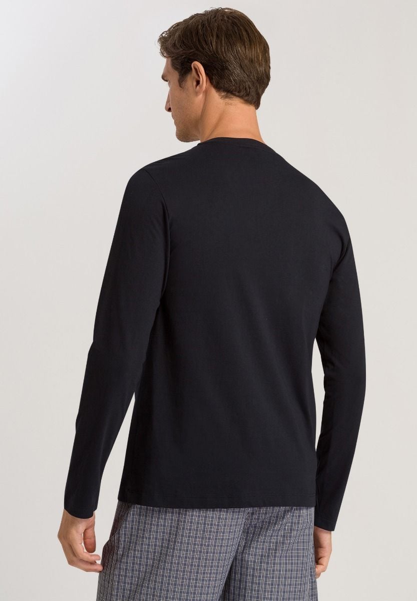 Hanro Basic Living Shirts Living Shirts L/Slv Shirt (075053) Black