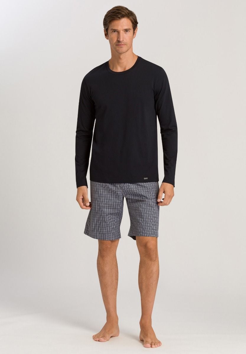 Hanro Basic Living Shirts Living Shirts L/Slv Shirt (075053) Black
