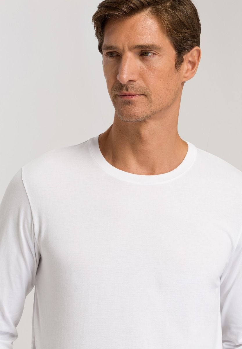 Hanro Basic Living Shirts Living Shirts L/Slv Shirt (075053) White