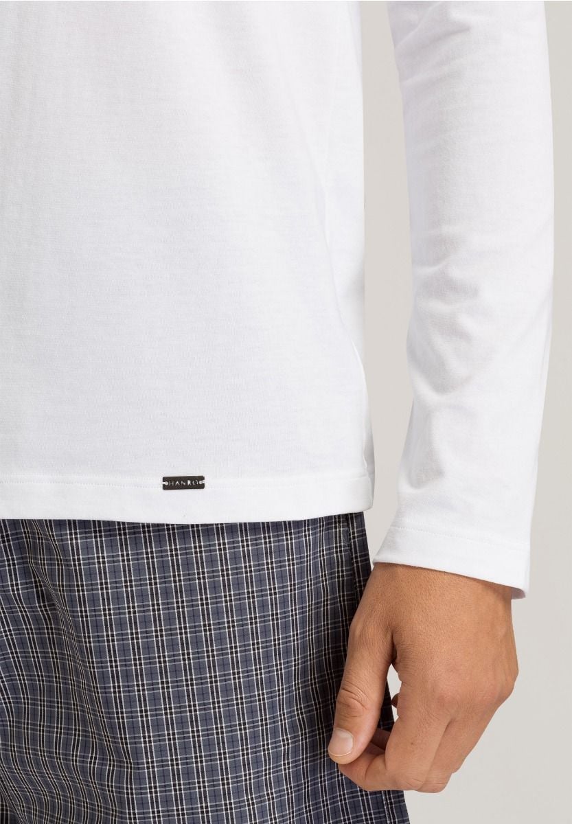 Hanro Basic Living Shirts Living Shirts L/Slv Shirt (075053) White