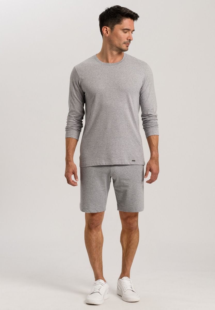 Hanro Basic Living Shirts Living Shirts L/Slv Shirt (075053) Grey Melange