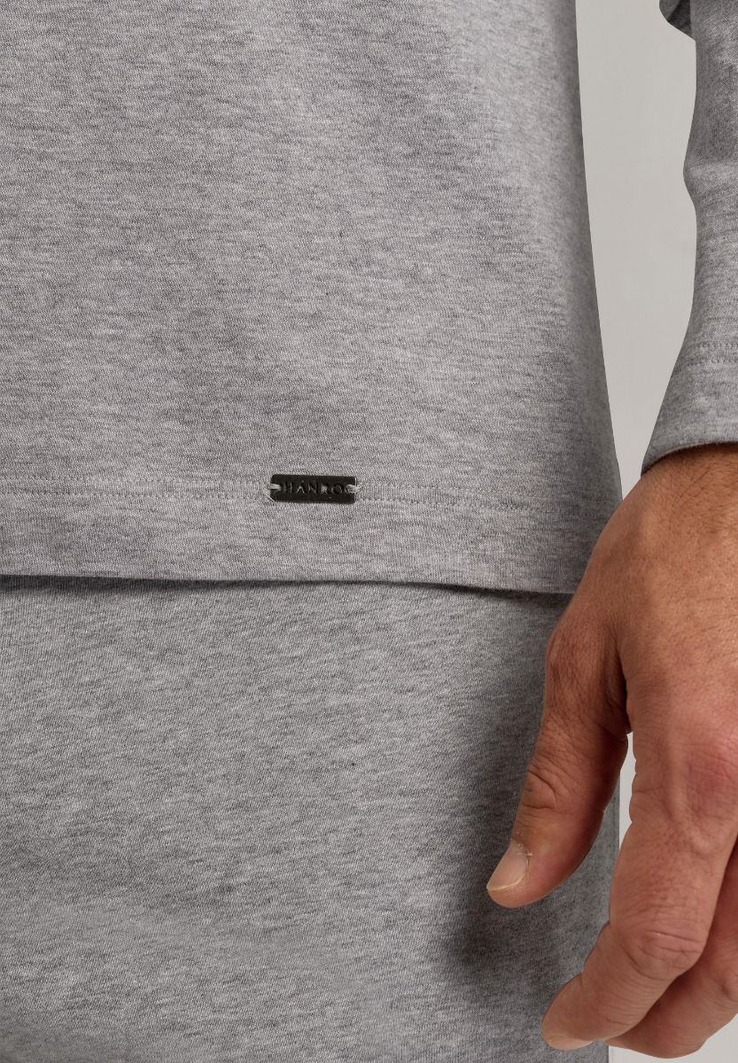 Hanro Basic Living Shirts Living Shirts L/Slv Shirt (075053) Grey Melange