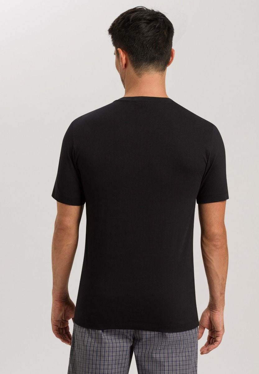 Hanro Basic Living Shirts Living Shirts Short Sleeve Shirt (075050) Black