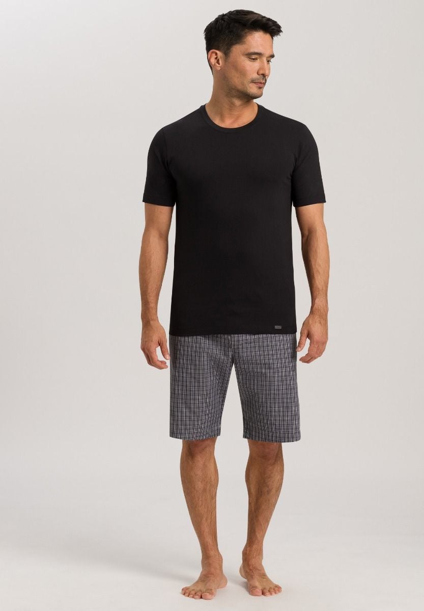 Hanro Basic Living Shirts Living Shirts Short Sleeve Shirt (075050) Black