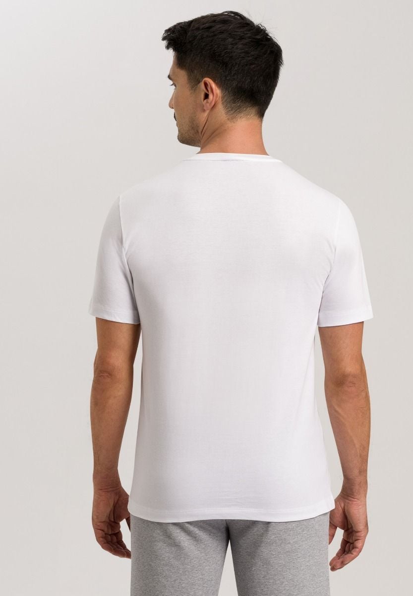 Hanro Basic Living Shirts Living Shirts Short Sleeve Shirt (075050) White