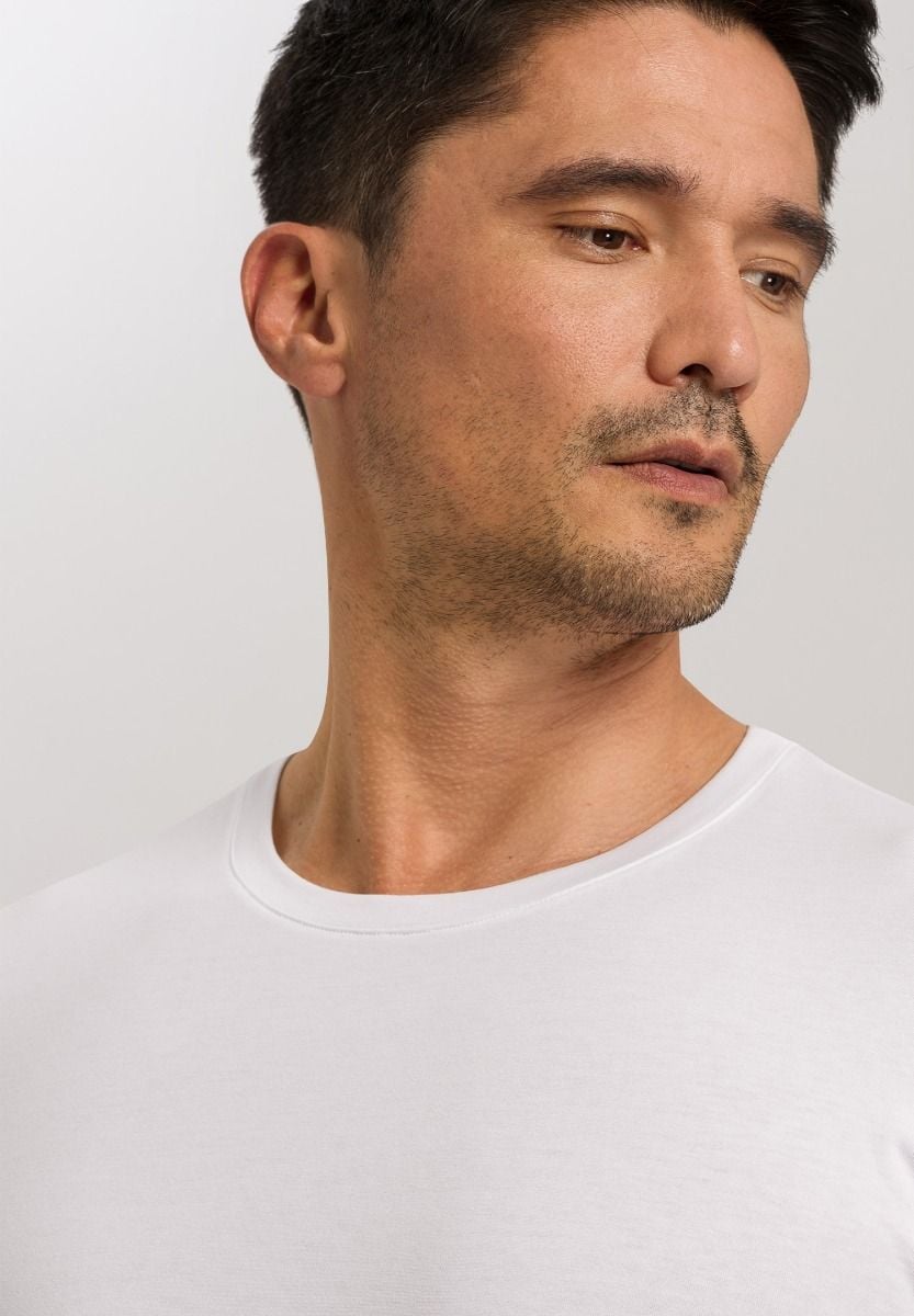 Hanro Basic Living Shirts Living Shirts Short Sleeve Shirt (075050) White