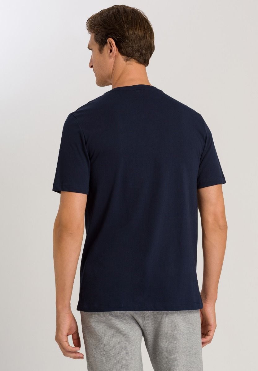 Hanro Basic Living Shirts Living Shirts Short Sleeve Shirt (075050) Deep Navy
