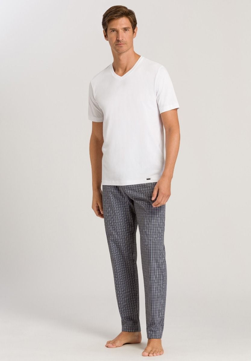 Hanro Basic Living Shirts Living Shirts S/Slv Shirt V-Neck (075051) White