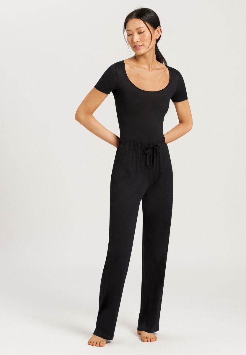 Hanro Basic Cotton Deluxe Cotton Deluxe Long Pants (077955) Black