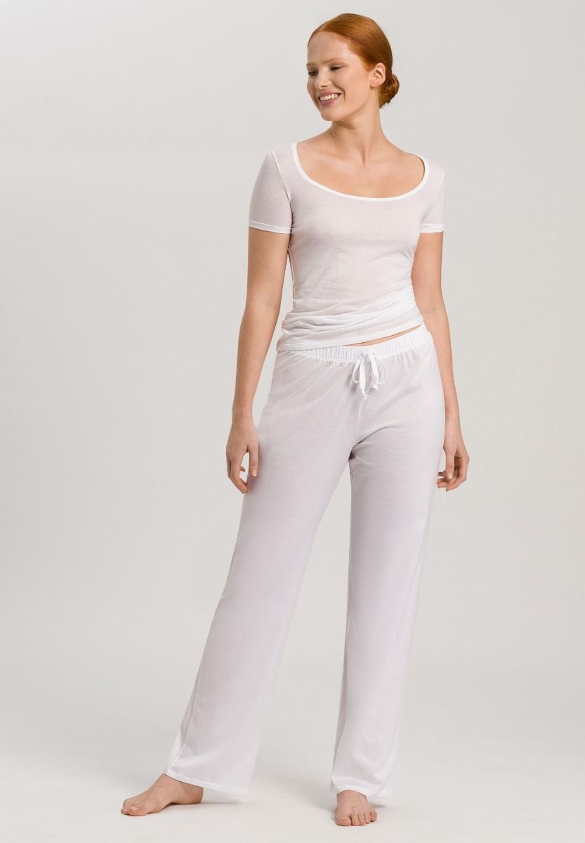 Hanro Basic Cotton Deluxe Cotton Deluxe Long Pants (077955) White