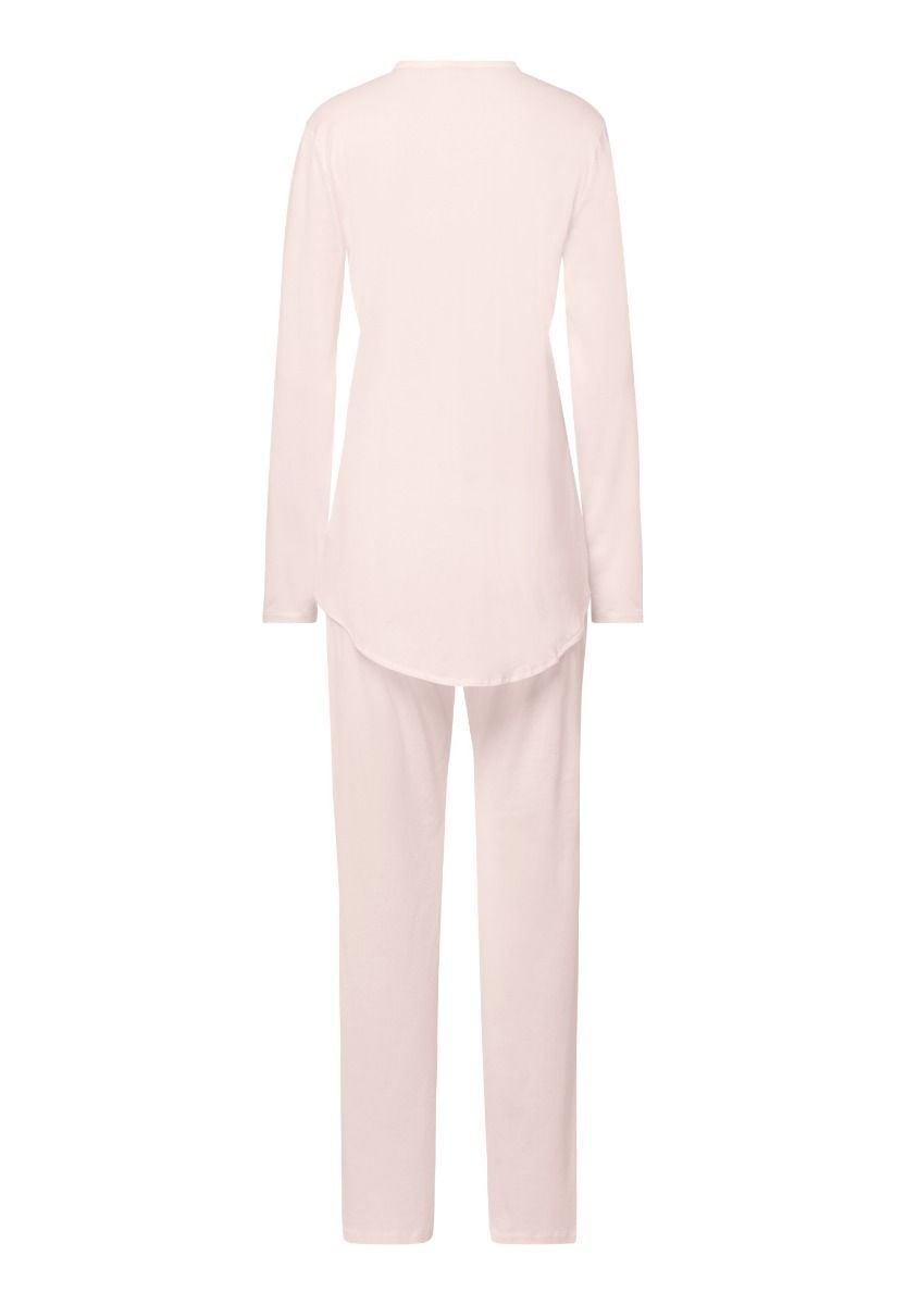 Hanro Basic Cotton Deluxe Cotton Deluxe L/Slv Pajama (077956) Crystal Pink