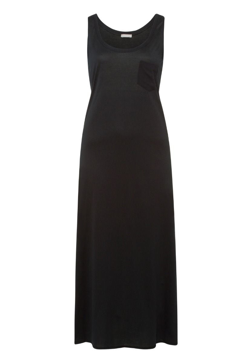 Hanro Basic Cotton Deluxe Cotton Deluxe Sleeveless Nightdress 130Cm (077951) Black