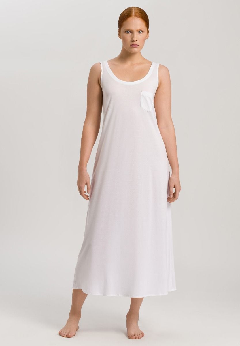 Hanro Basic Cotton Deluxe Cotton Deluxe Sleeveless Nightdress 130Cm (077951) White