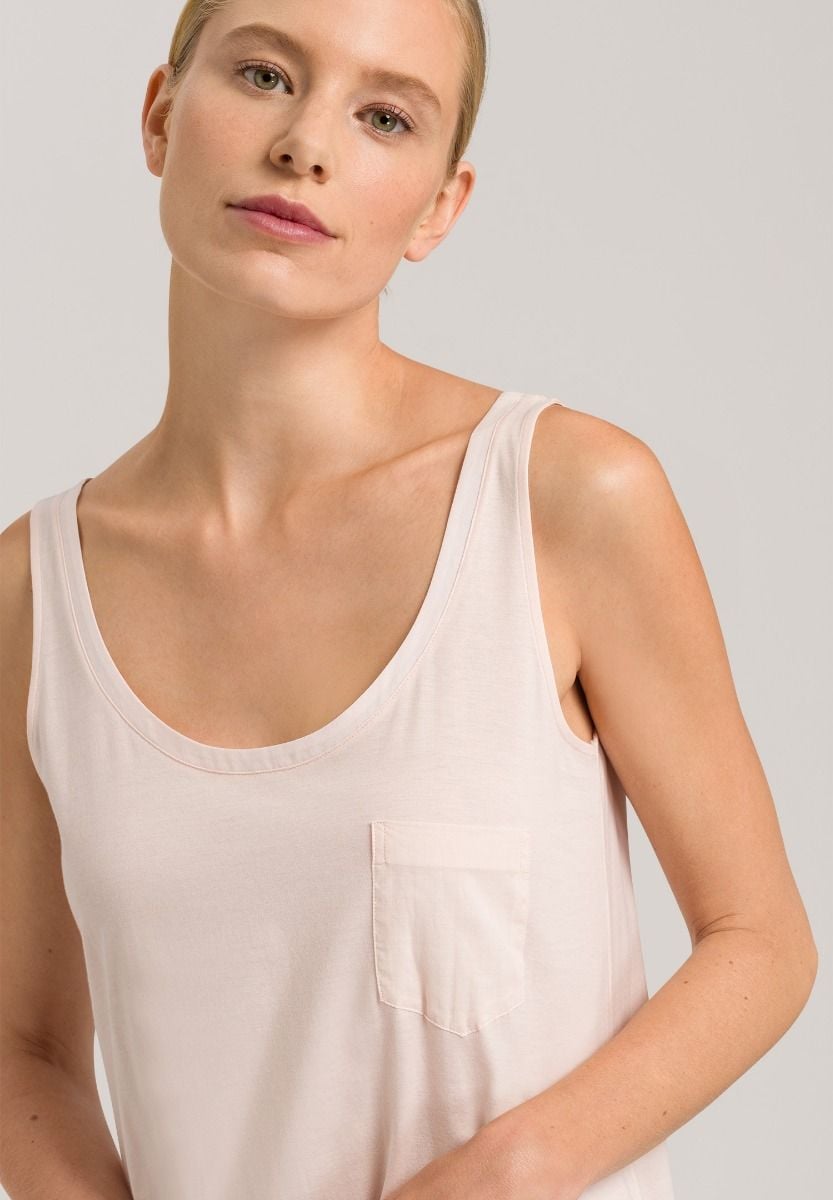 Hanro Basic Cotton Deluxe Cotton Deluxe Sleeveless Nightdress 130Cm (077951) Crystal Pink