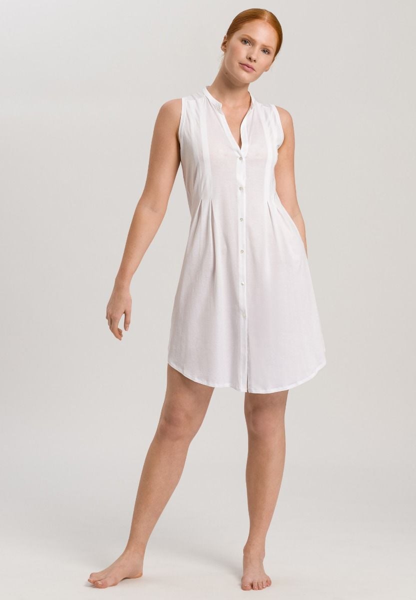Hanro Basic Cotton Deluxe Cotton Deluxe Sleeveless Nightdress 90Cm (077952) White