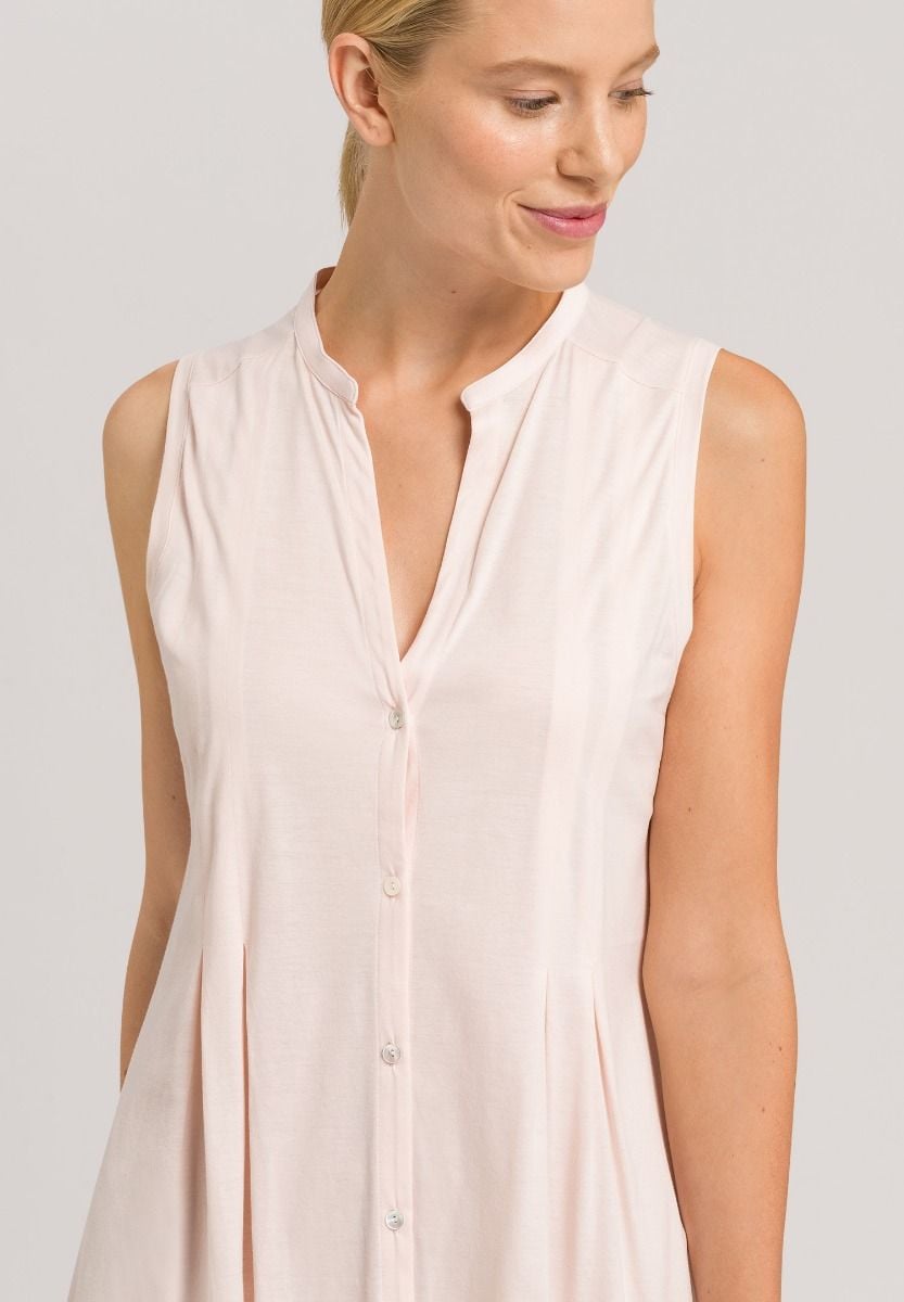 Hanro Basic Cotton Deluxe Cotton Deluxe Sleeveless Nightdress 90Cm (077952) Crystal Pink