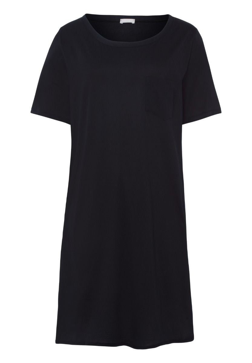 Hanro Basic Cotton Deluxe Cotton Deluxe S/Slv Nightdress 90Cm (077953) Black