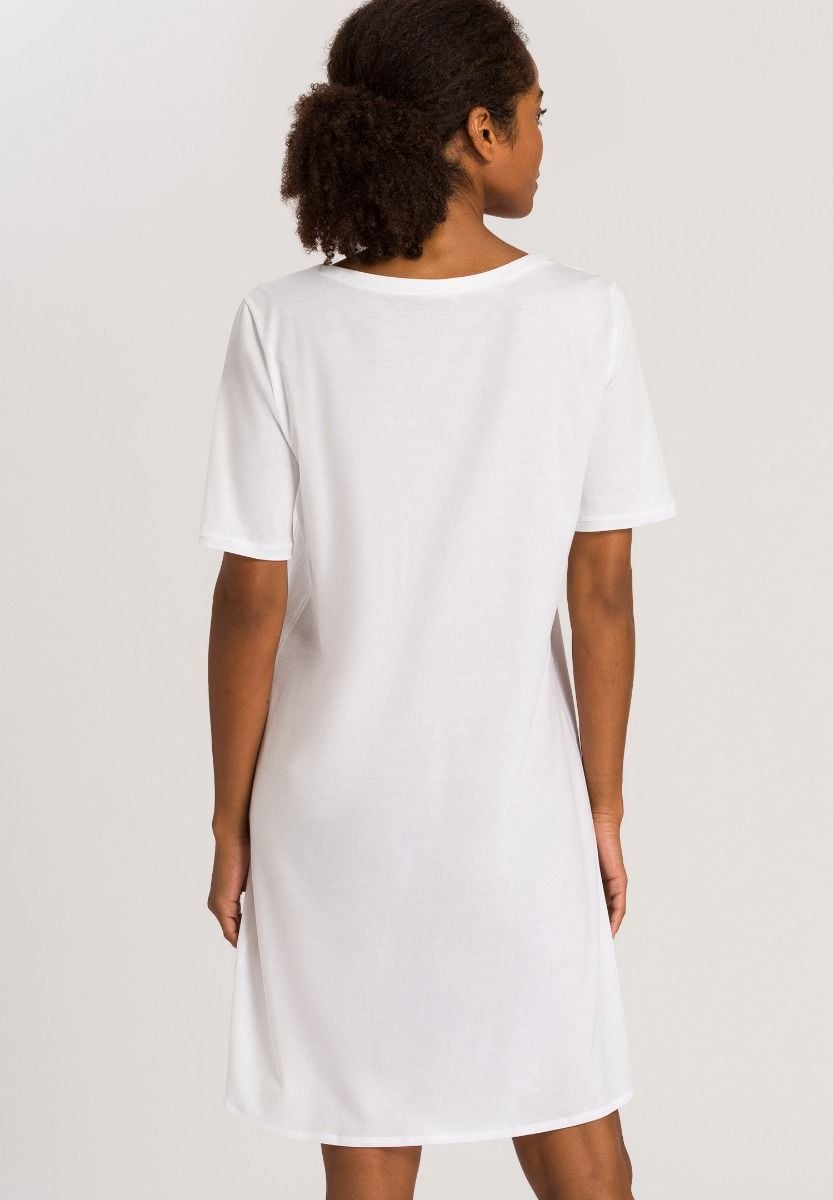 Hanro Basic Cotton Deluxe Cotton Deluxe S/Slv Nightdress 90Cm (077953) White