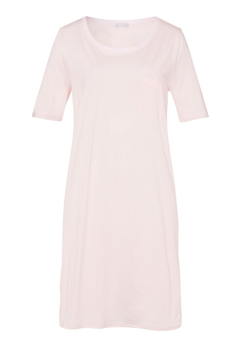 Hanro Basic Cotton Deluxe Cotton Deluxe S/Slv Nightdress 90Cm (077953) Crystal Pink