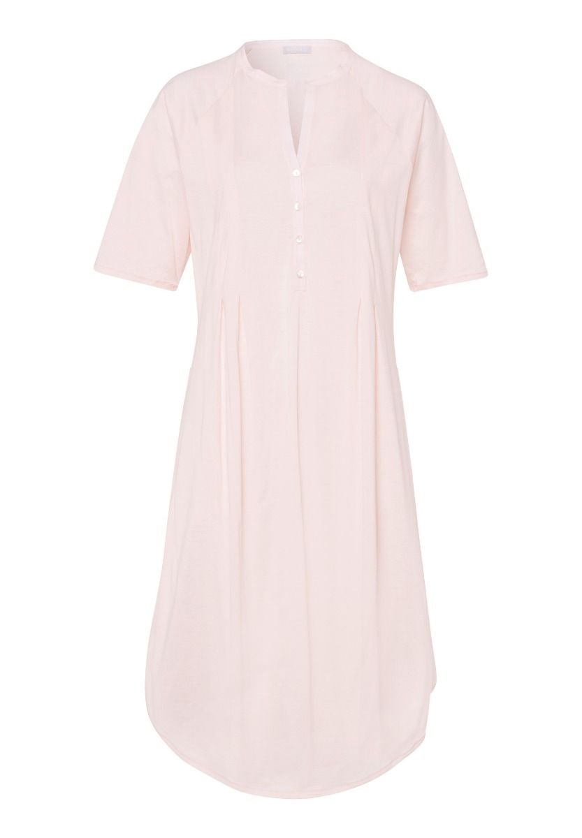 Hanro Basic Cotton Deluxe Cotton Deluxe S/Slv Nightdress 100 Cm (077954) Crystal Pink