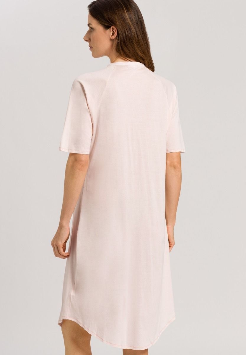 Hanro Basic Cotton Deluxe Cotton Deluxe S/Slv Nightdress 100 Cm (077954) Crystal Pink