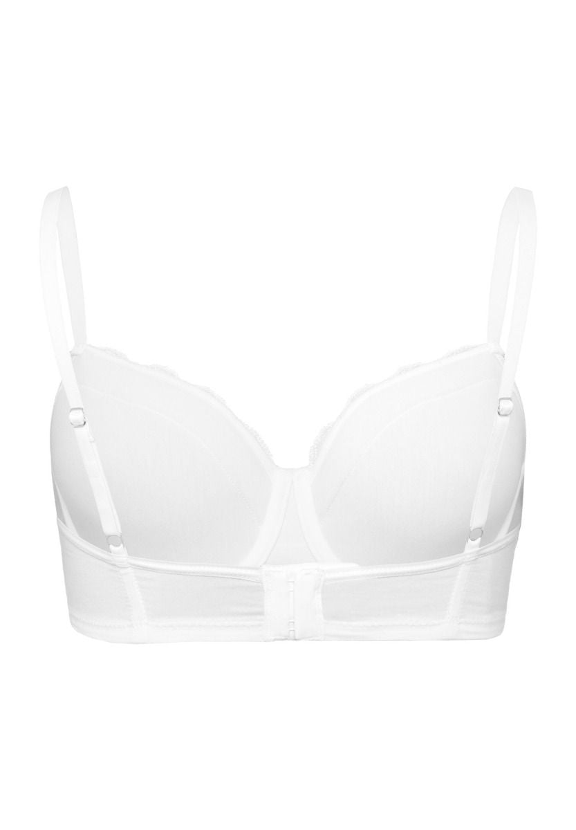 Hanro Basic Cotton Lace Cotton Lace T-Shirt Bra (072433) White
