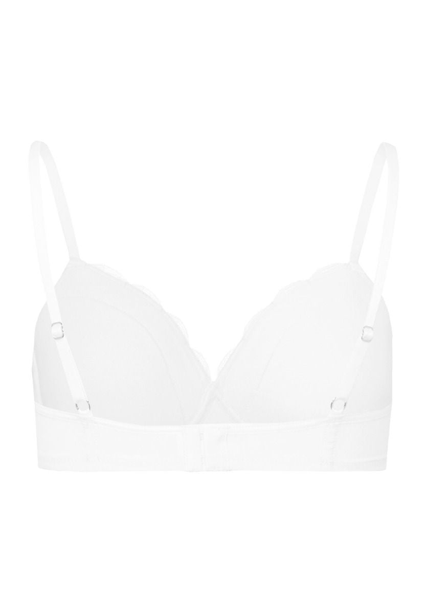 Hanro Basic Cotton Lace Cotton Lace L. Padded Bra Soft (072432) White