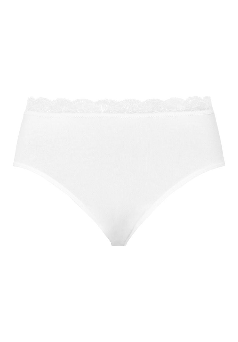 Hanro Basic Cotton Lace Cotton Lace Maxi Briefs (072436) White