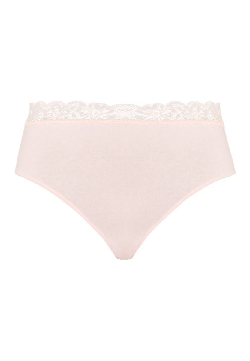 Hanro Basic Cotton Lace Cotton Lace Maxi Briefs (072436) Powder