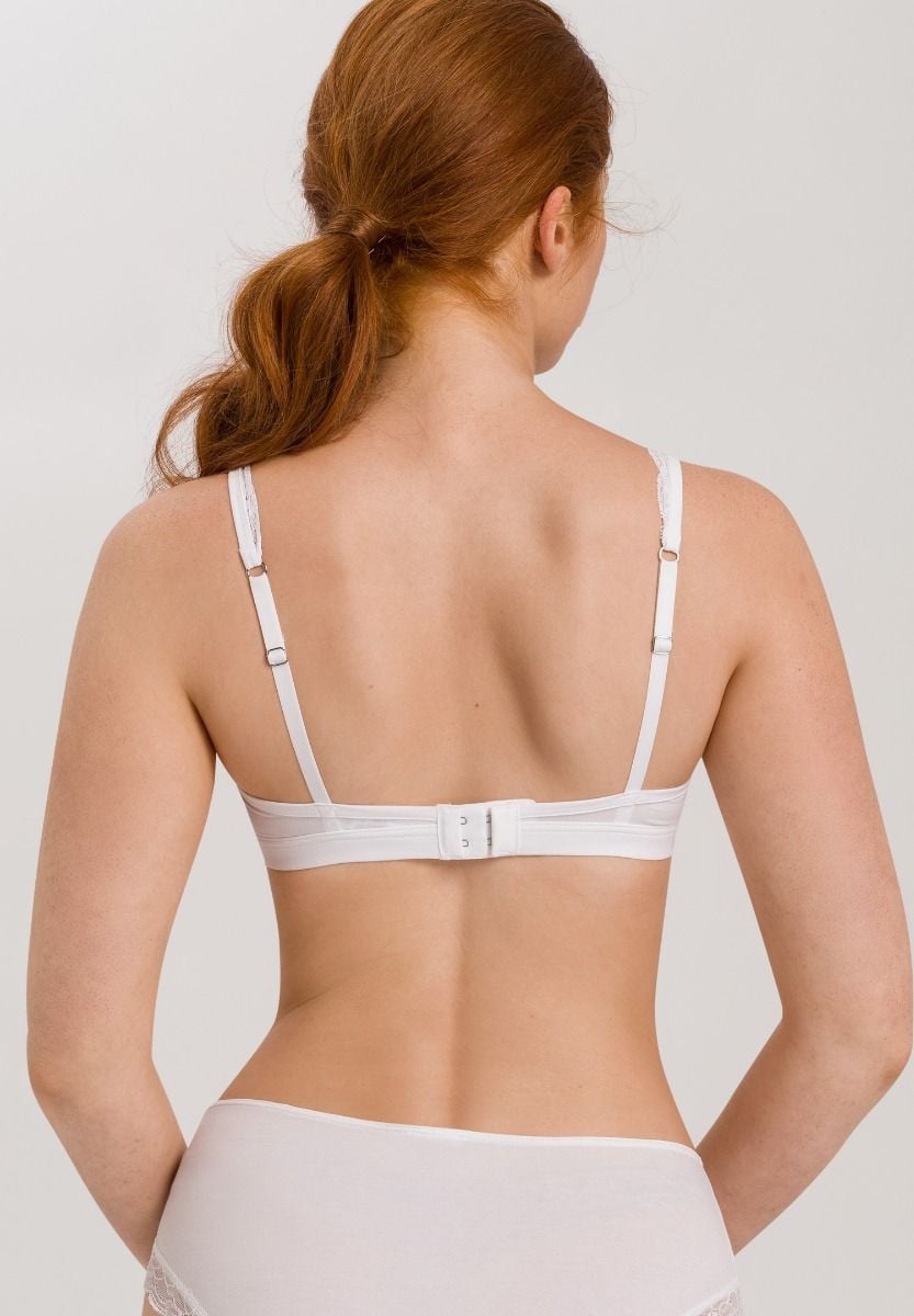 Hanro Basic Cotton Lace Cotton Lace Soft Cup Bra (072431) White