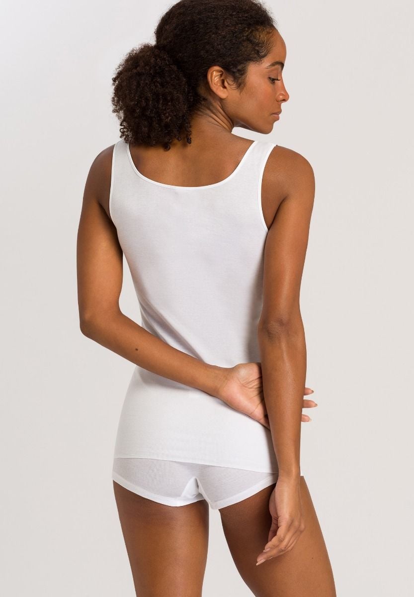 Hanro Basic Cotton Seamless Cotton Seamless Tank Top (071604) White