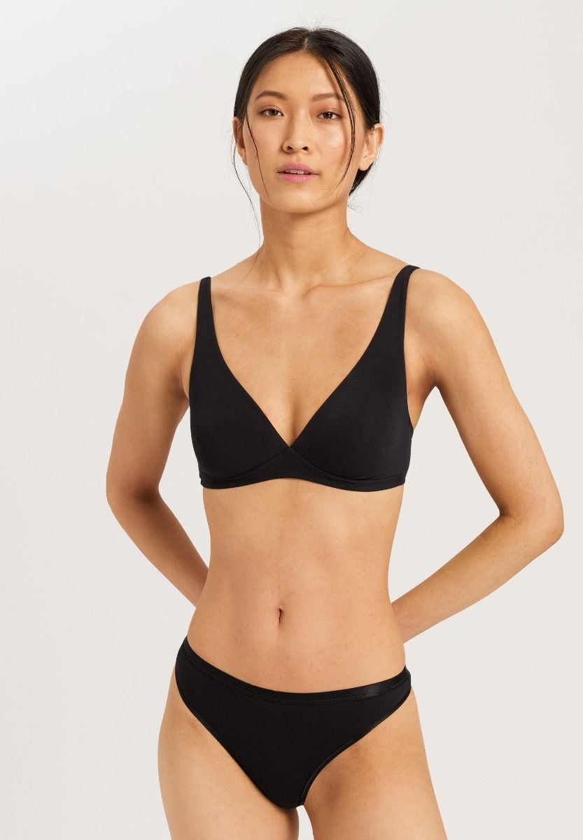 Hanro Basic Cotton Sensation Cotton Sensation Soft Cup Bra (071387) Black