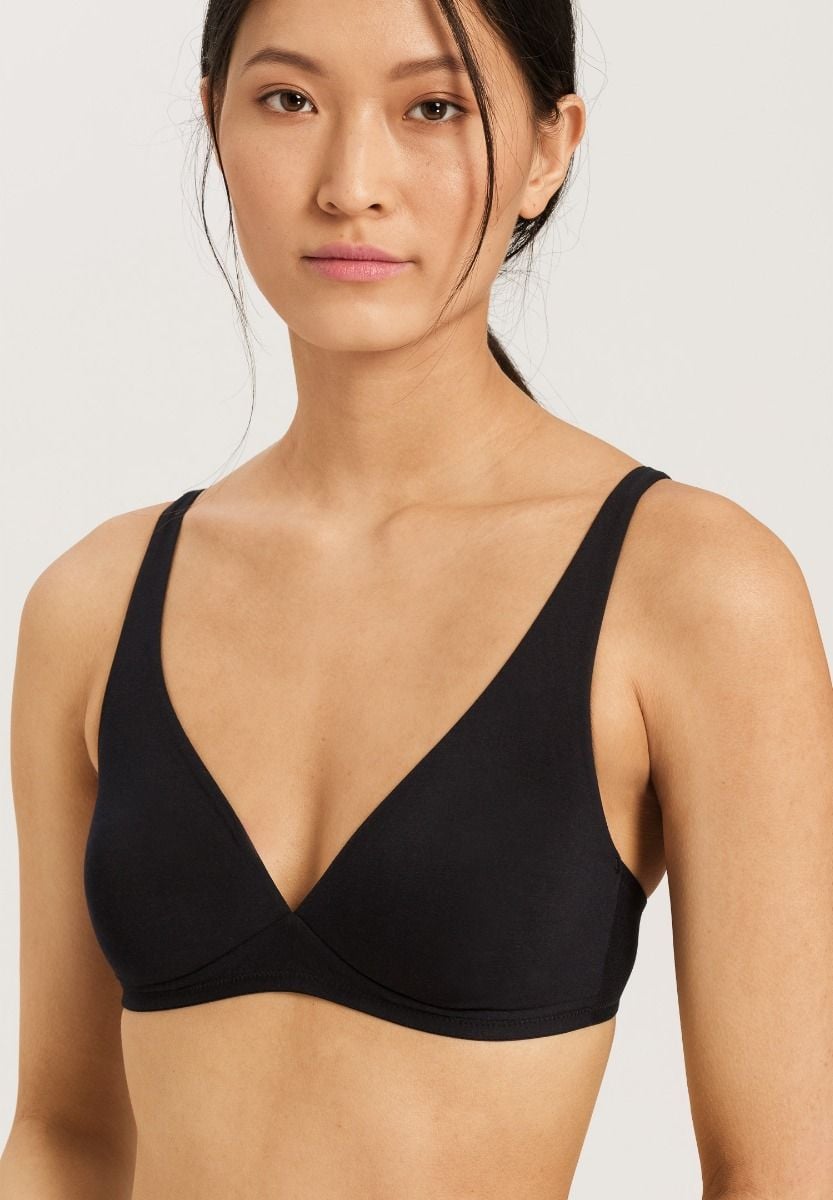 Hanro Basic Cotton Sensation Cotton Sensation Soft Cup Bra (071387) Black