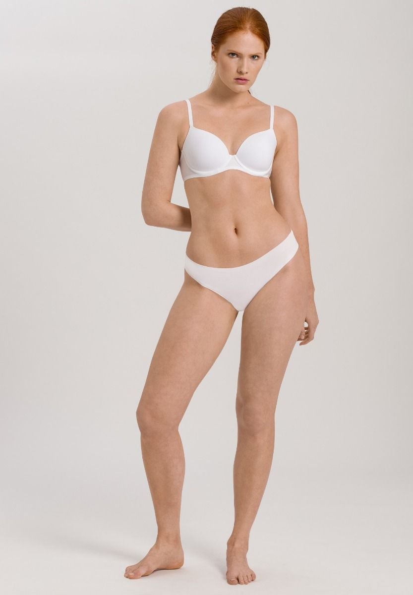 Hanro Basic Invisible Cotton Invisible Cotton Brazilian Panty (071226) White