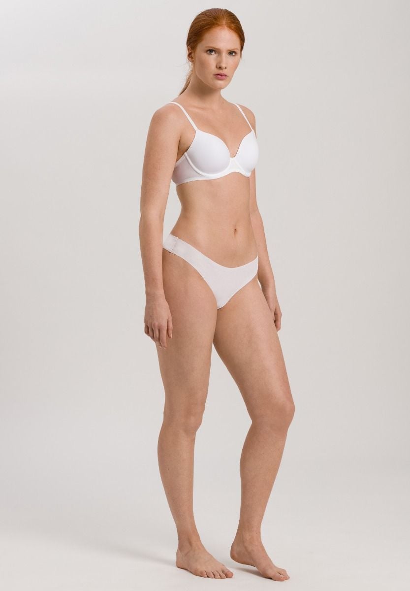 Hanro Basic Invisible Cotton Invisible Cotton Thong (071225) White