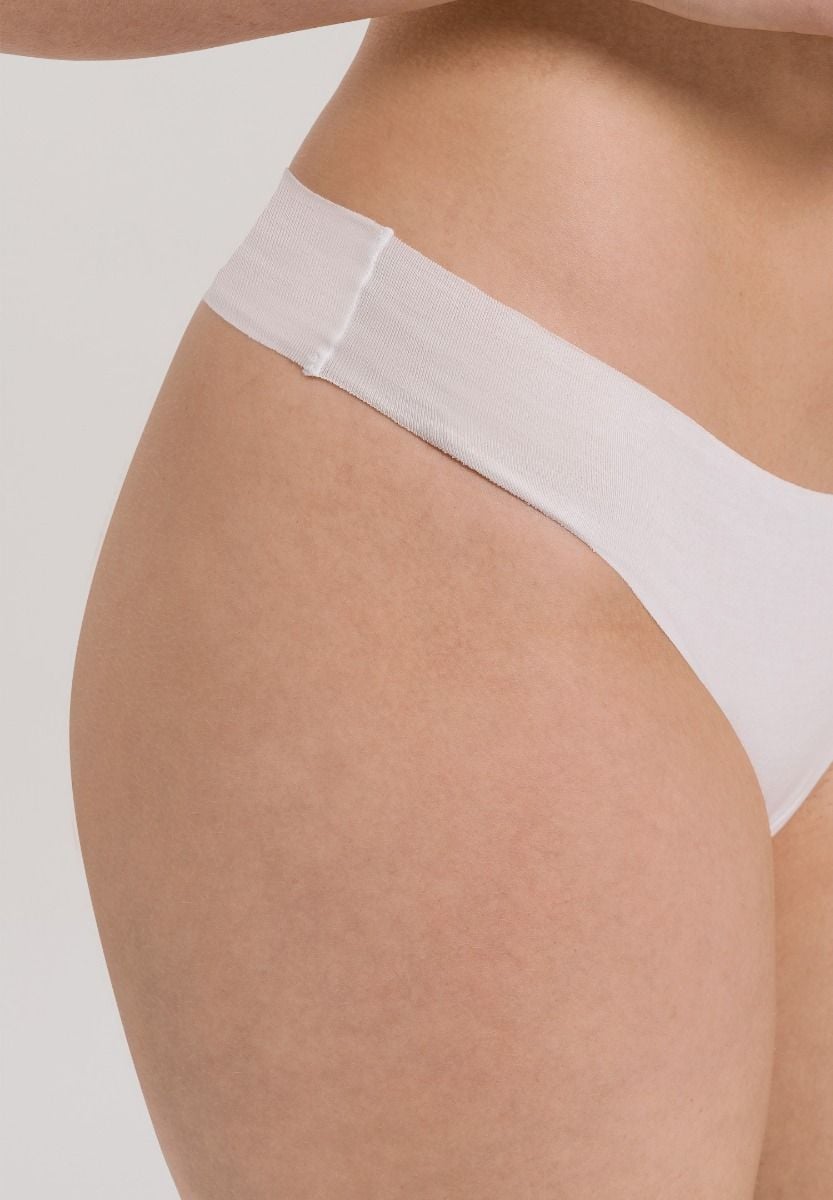 Hanro Basic Invisible Cotton Invisible Cotton Thong (071225) White
