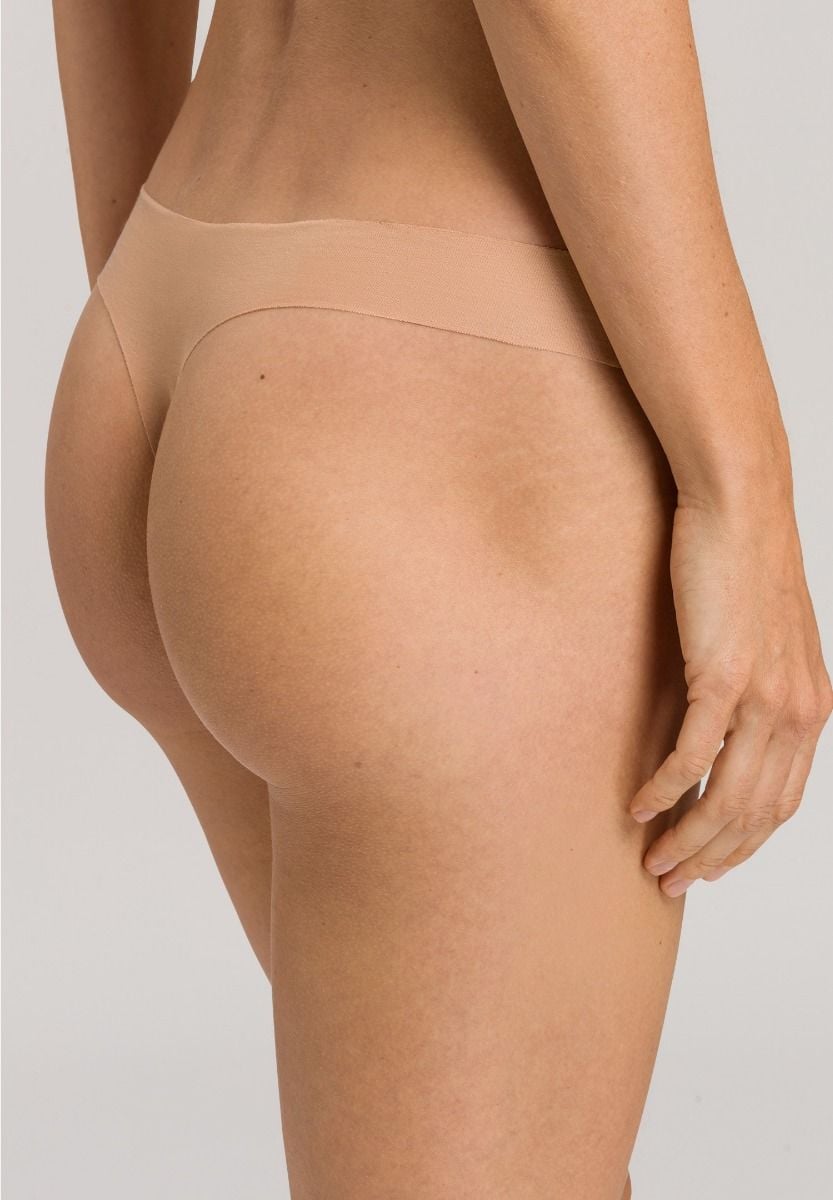Hanro Basic Invisible Cotton Invisible Cotton Thong (071225) Beige