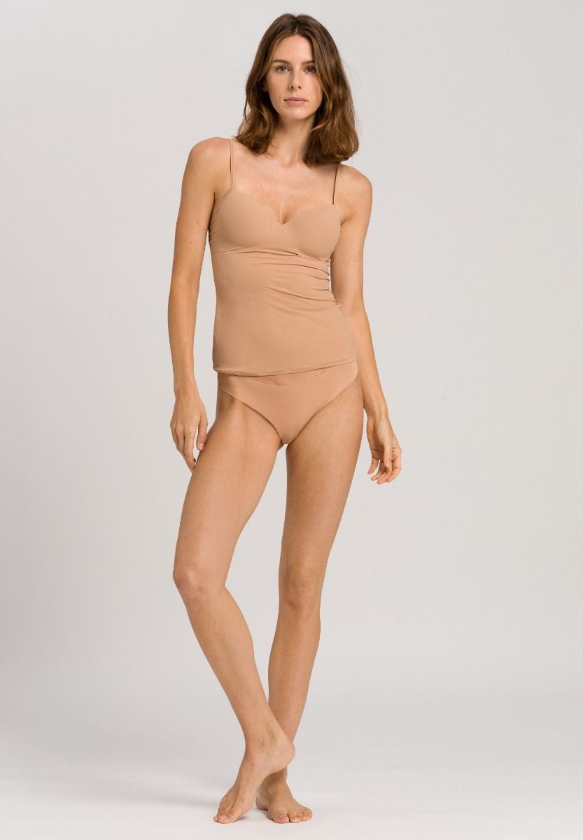 Hanro Basic Invisible Cotton Invisible Cotton Thong (071225) Beige
