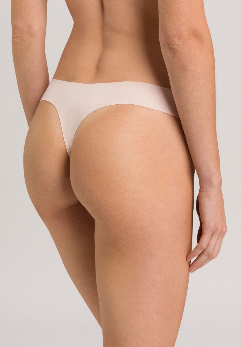 Hanro Basic Invisible Cotton Invisible Cotton Thong (071225) Powder