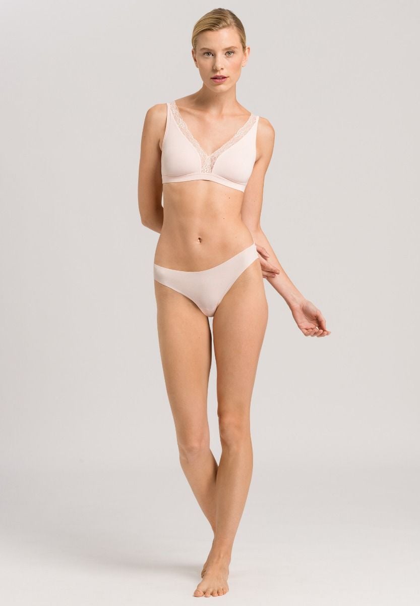 Hanro Basic Invisible Cotton Invisible Cotton Thong (071225) Powder