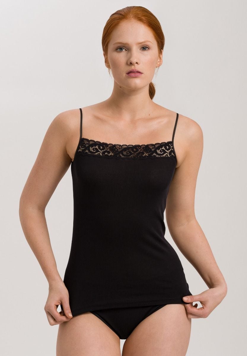 Hanro Basic Moments Moments Spaghetti Top (071484) Black