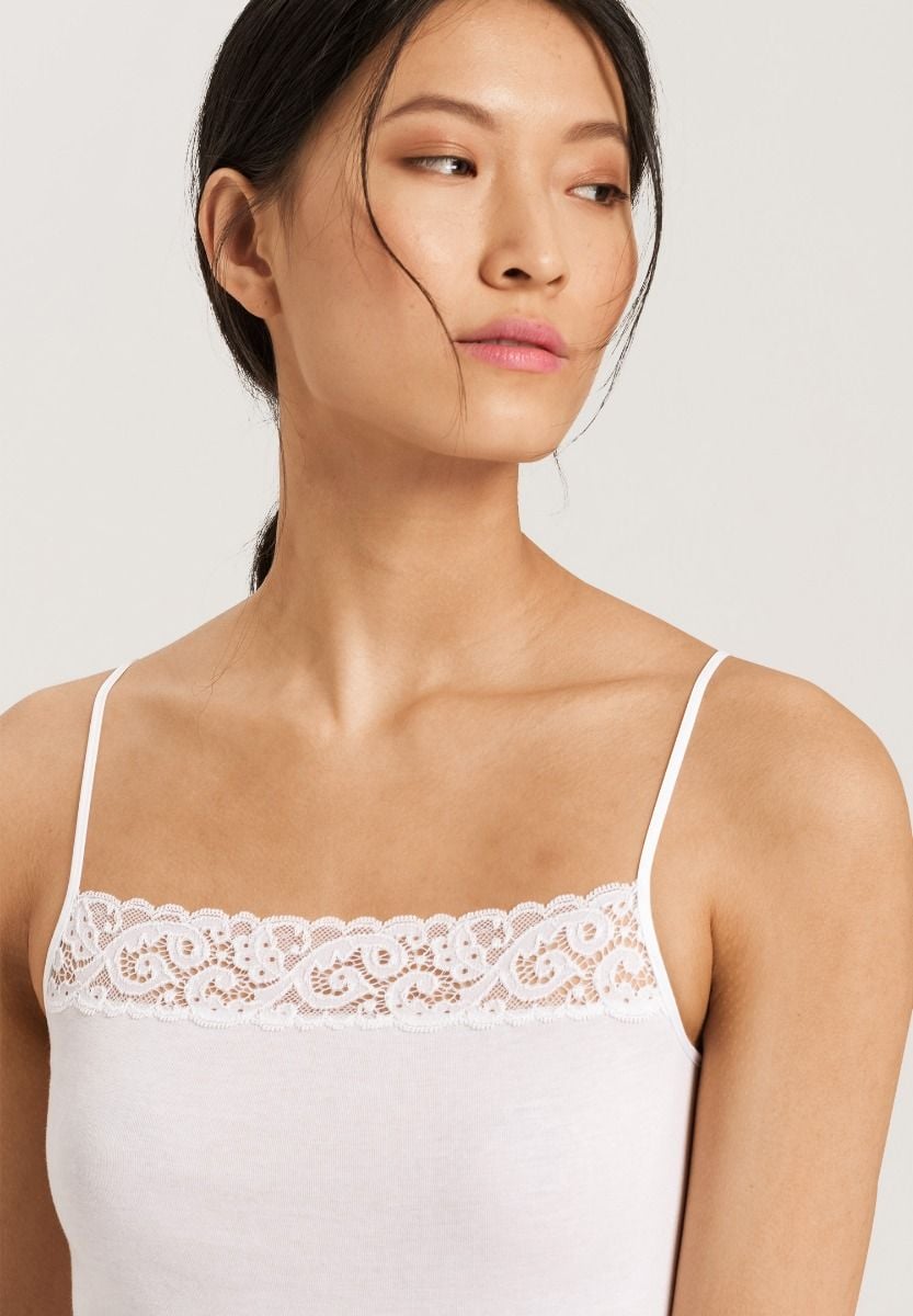 Hanro Basic Moments Moments Spaghetti Top (071484) White
